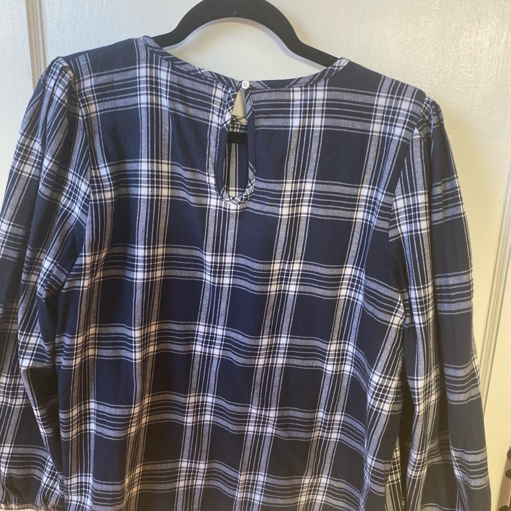 Ricki’s Navy and White Light Flannel Blouse - Picture 4 of 6
